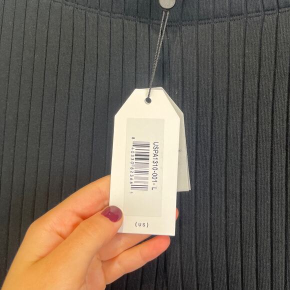 NWT UNIVERSAL STANDARD Aspen Ribbed Knit Wide Leg Pants Black Size L US 22 24 - Picture 8 of 11